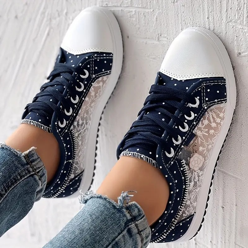 Women's Floral Mesh Sneakers