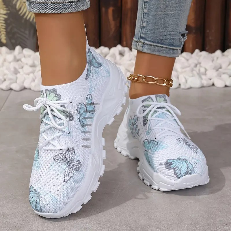 Women's Butterfly Pattern Sneakers
