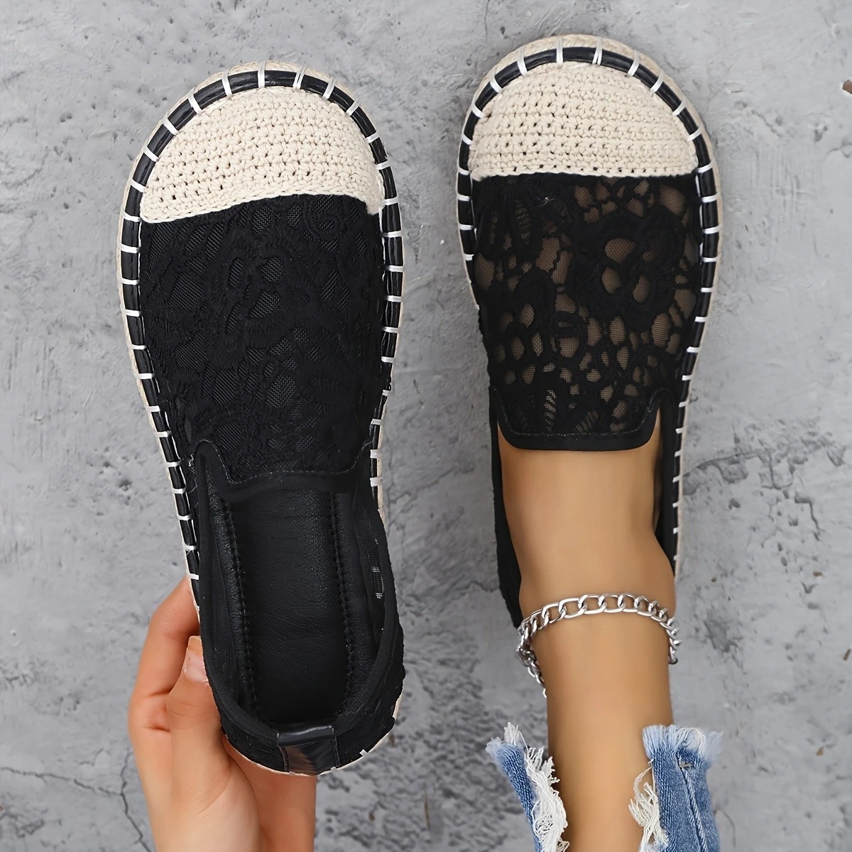 Breathable Mesh Slip-On Loafers