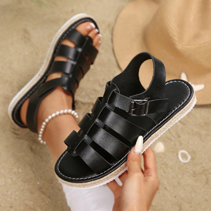 Comfy Ankle-Strap Flat Sandals