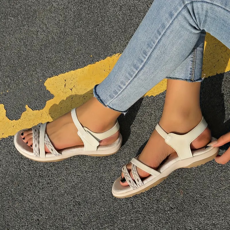 Women's Stylish Open-Toe Flat Slide Sandals