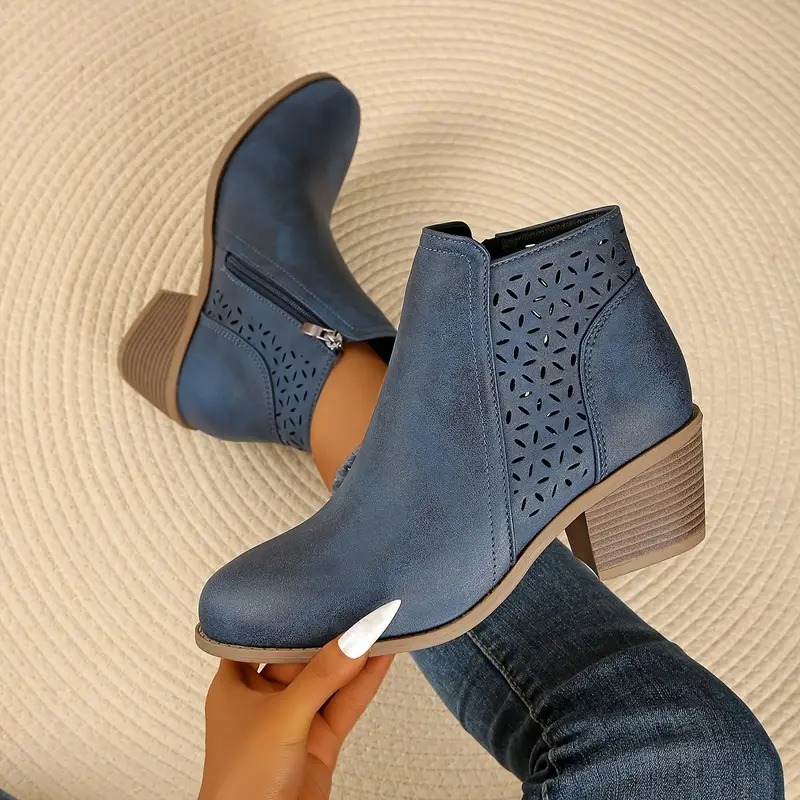 Women's Durable Chunky Ankle Boots