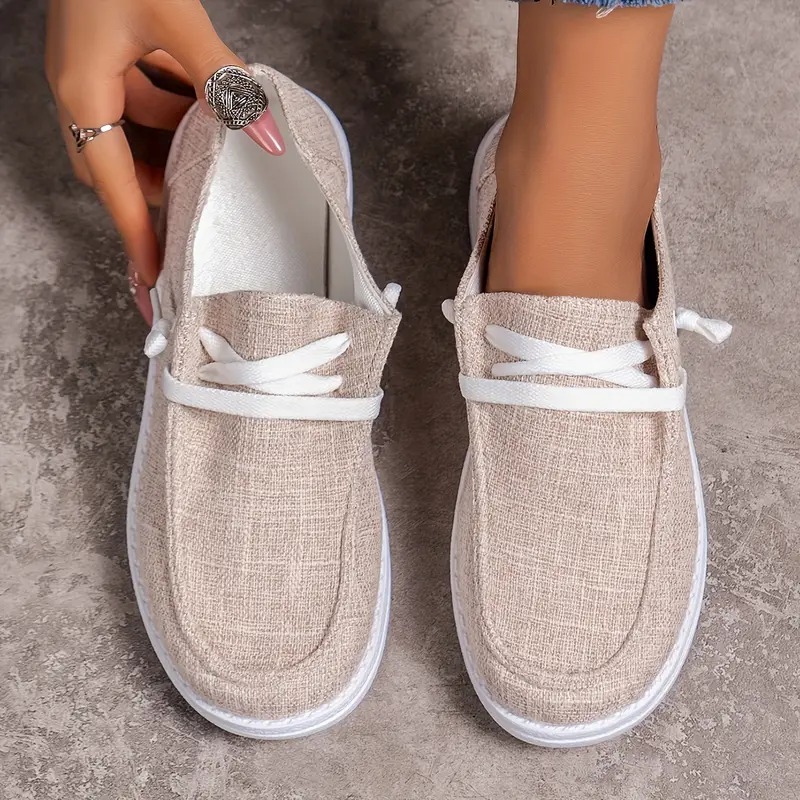 Women's Lace Up Canvas Loafer