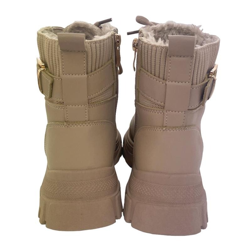 Women's Chunky Lace Up Flat Ankle Boots