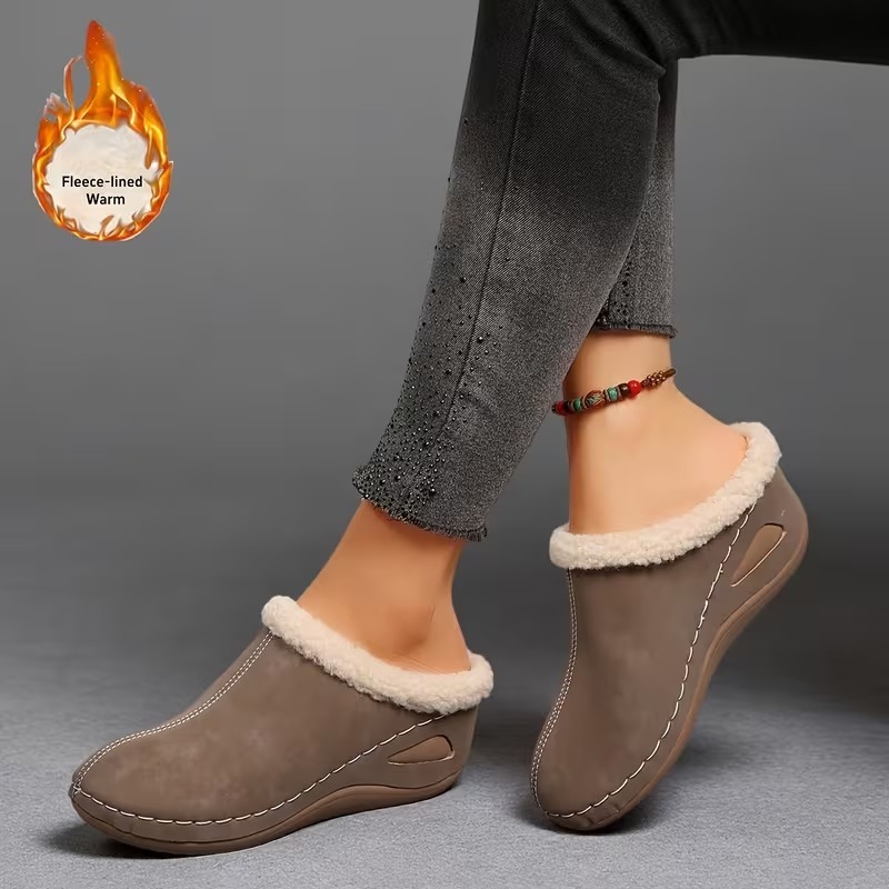 Women's Cozy Fleece Lined Slip-On Loafers