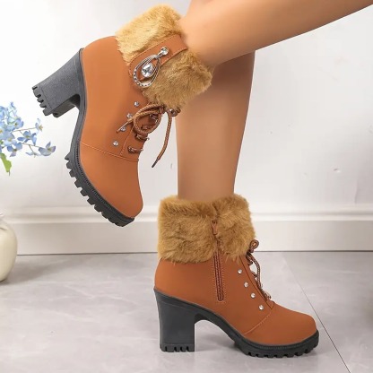 Women's Winter Fuzzy Fleece Boots