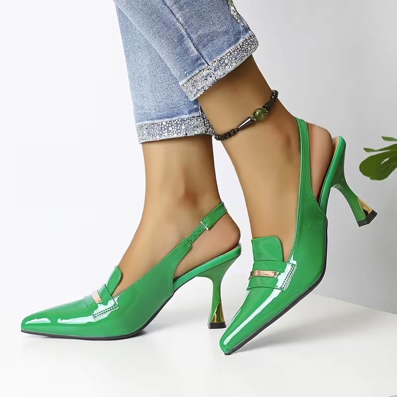 Women's Elegant Slingback Heeled Sandals