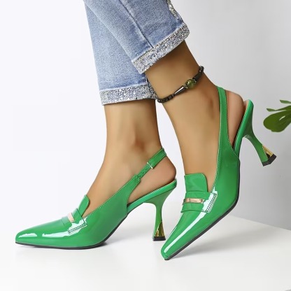 Women's Elegant Slingback Heeled Sandals