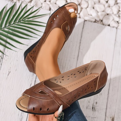 Women's Hollow-Out Fish Mouth Sandals