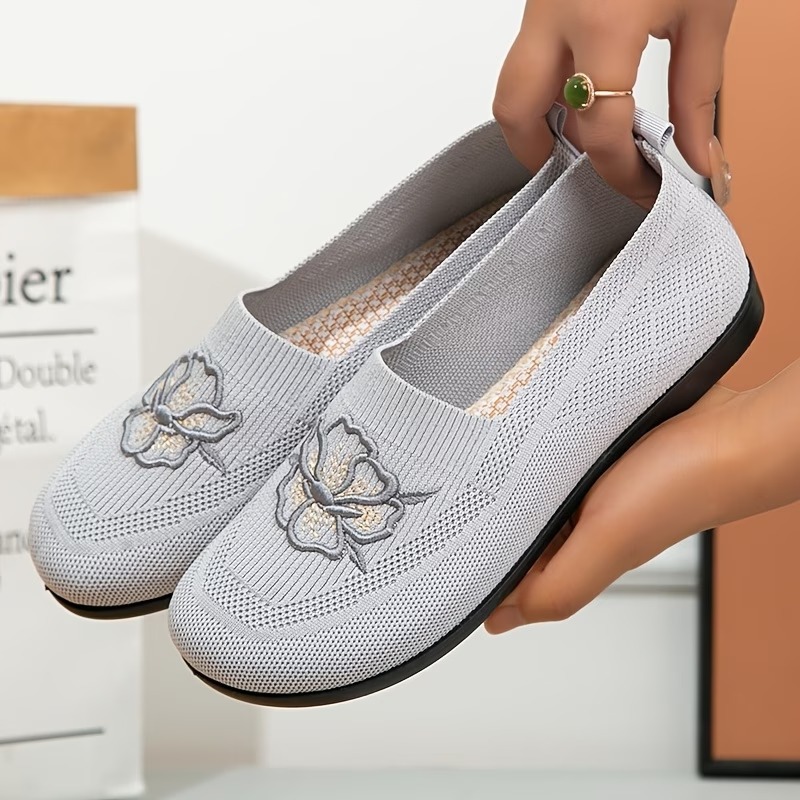 Women's Flying Mesh Floral Mom Shoes
