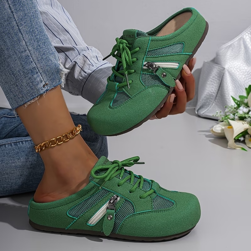 Women's Mesh Zipper Sneakers