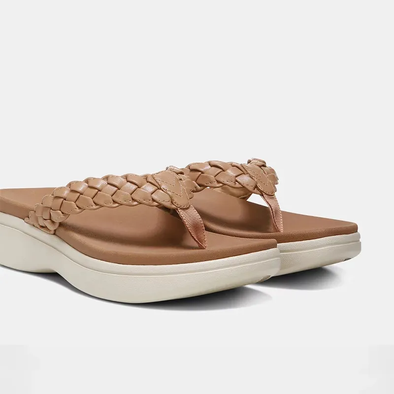 Women's Braided Platform Flip-Flops