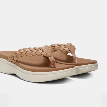 Women's Braided Platform Flip-Flops