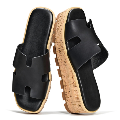 Women's Genuine Leather Wedge Sandals