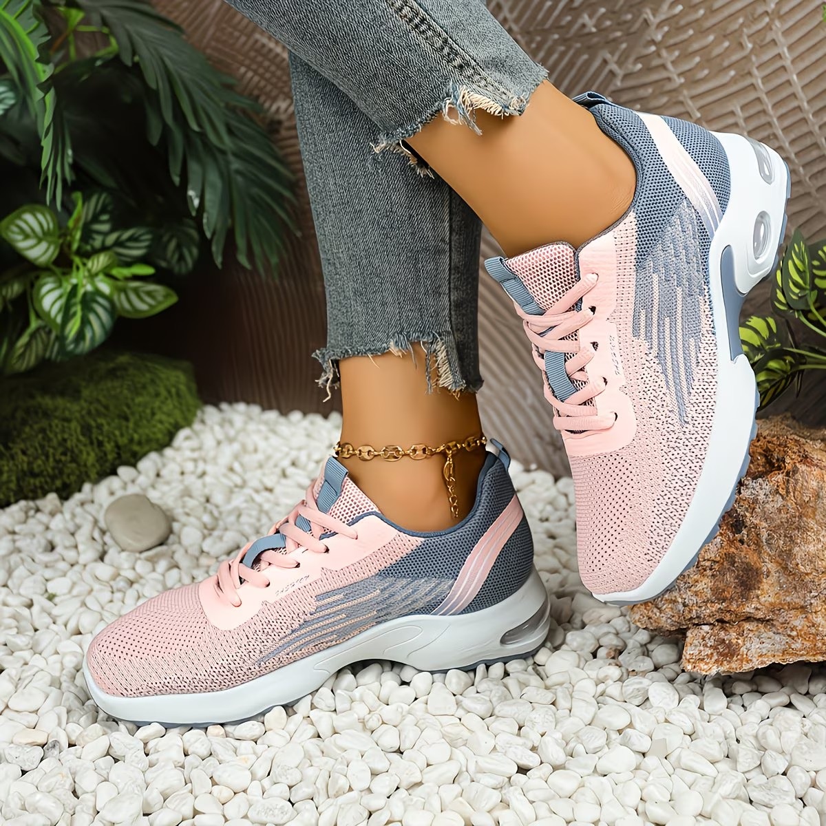 Women's Woven Lace-up Sneakers