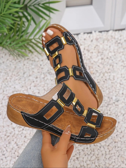 Women's Summer Metal Decor Sandals
