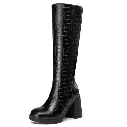 Women's BTC Leather Platform Boots