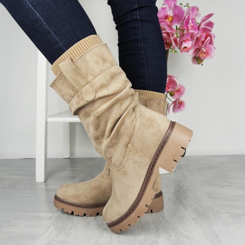 Women's Faux Suede Fur Lined Boots