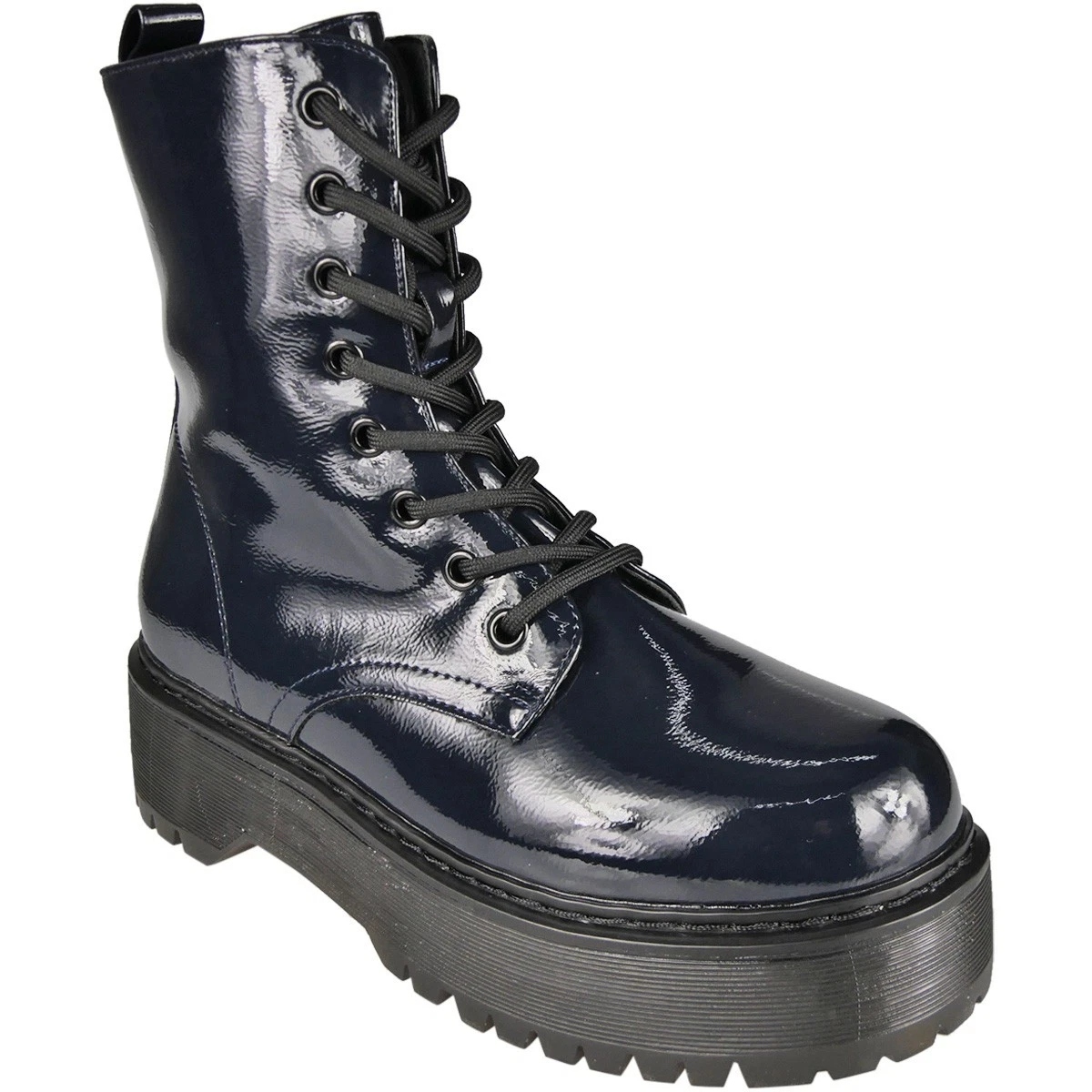 Ladies Punk Goth Zip Casual Boots