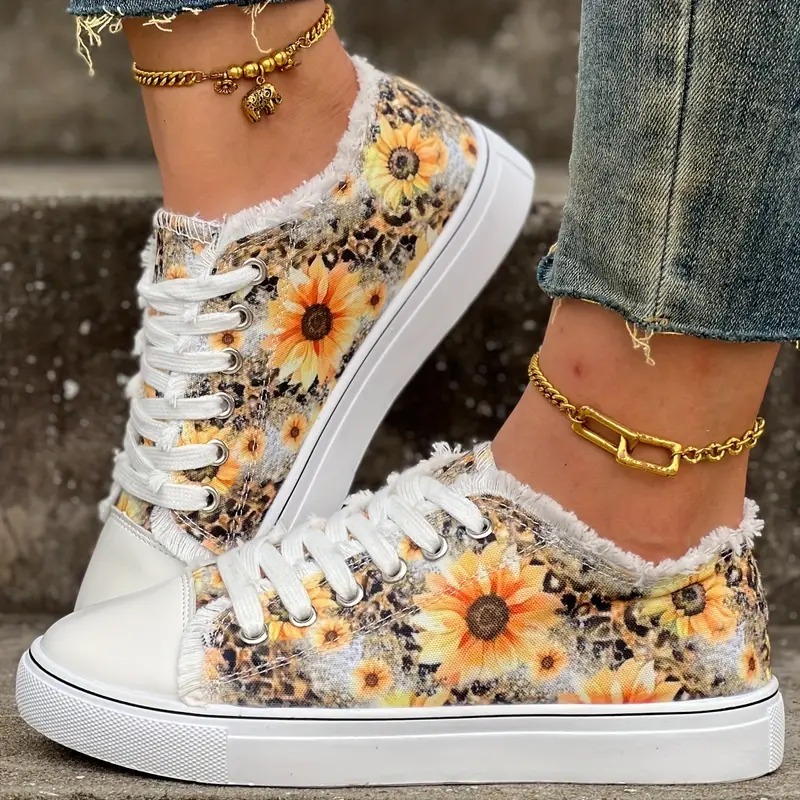 Womens Sunflower Canvas Shoes