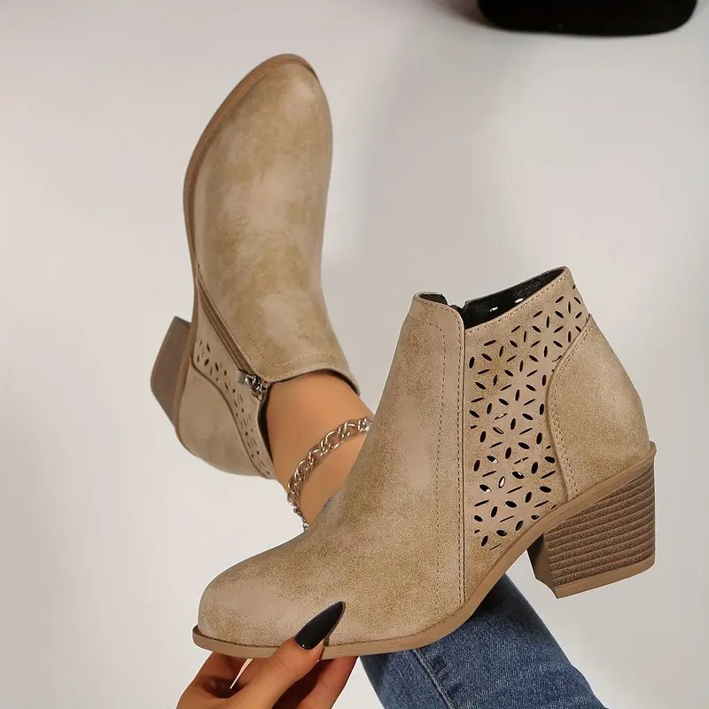 Women's Durable Chunky Ankle Boots