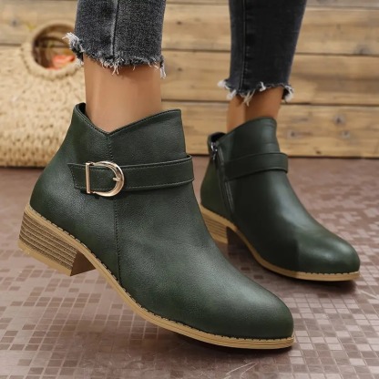 Women's Side Zipper Ankle Boots