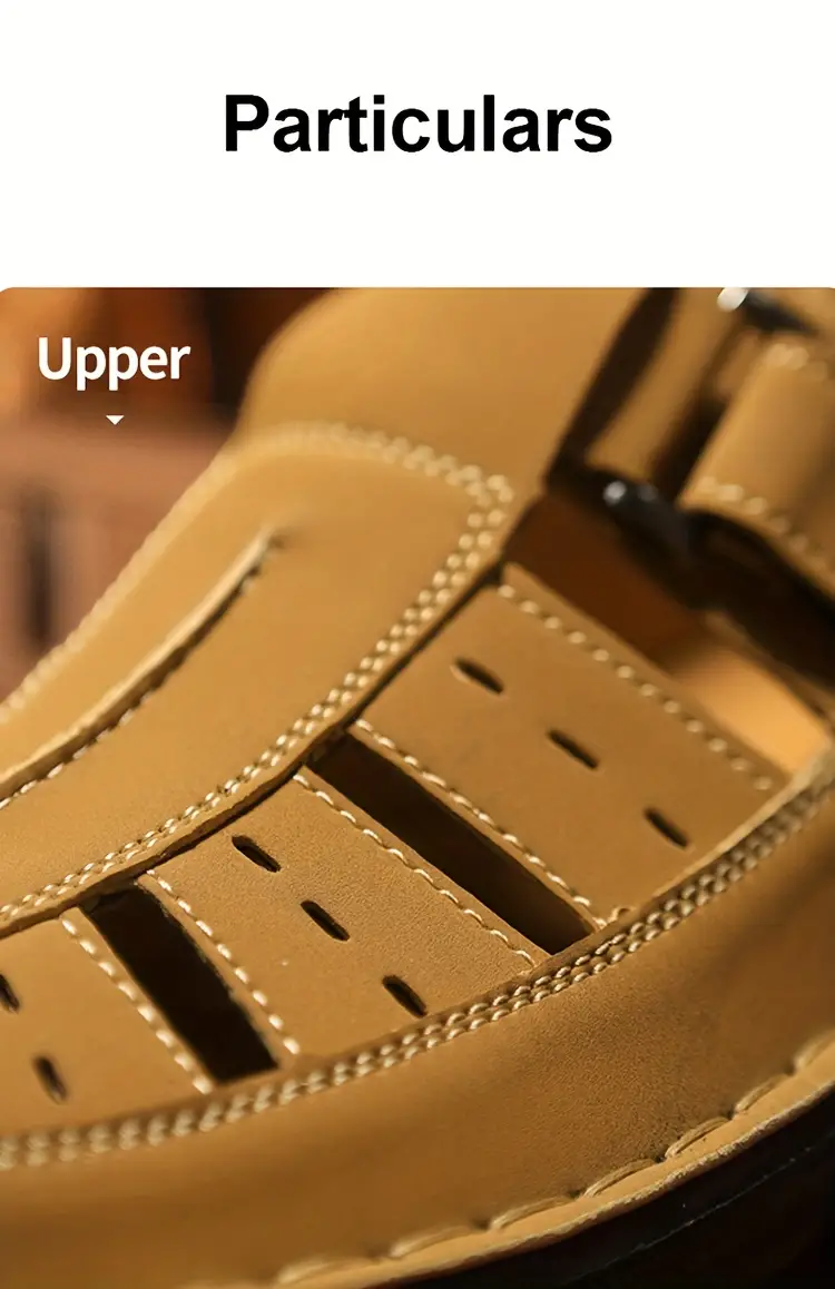 mens solid colour breathable sandals comfy non slip durable rubber sole beach water shoes for mens outdoor activities summer men s shoes details 3