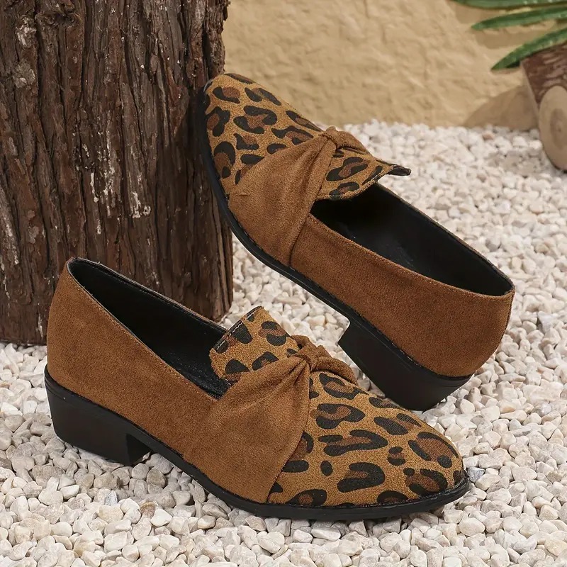 Women'S Leopard Oxford Shoes