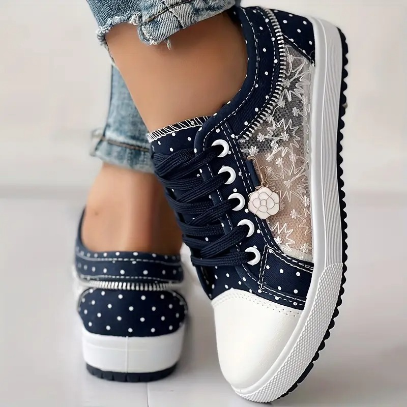 Women's Floral Mesh Sneakers