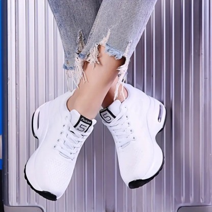 Women's Fashion Lace-Up Wedge Sneakers
