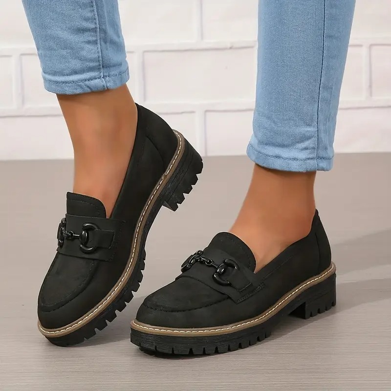Womens Premium Platform Loafers
