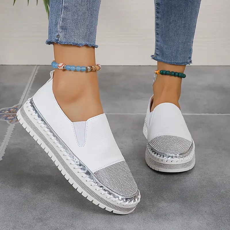 Stylish Sequins Platform Loafers