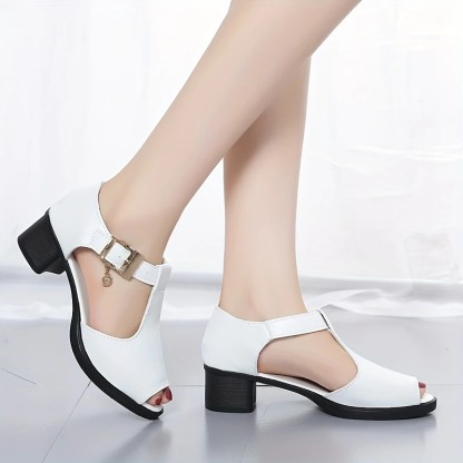 Women's Elegant Open-Toe Chunky Heel Sandals
