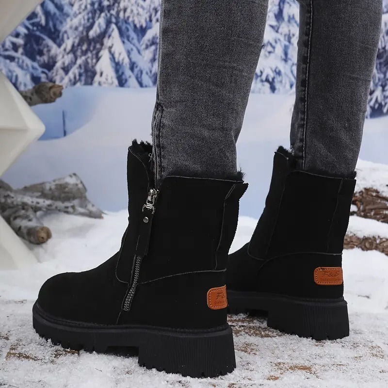 Winter Fur Integrated Short Boots