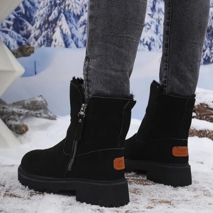 Winter Fur Integrated Short Boots
