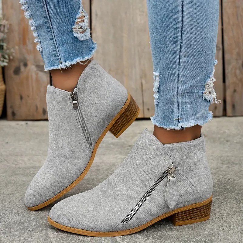 Women's Retro Chunky Heel Ankle Boots