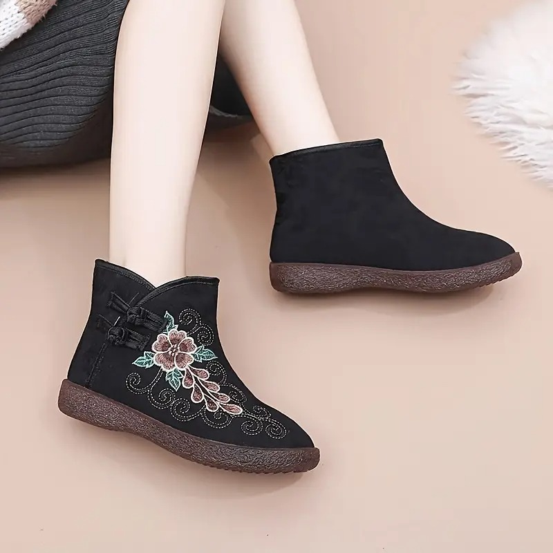 Winter Warm Fleece-Lined Ankle Boots