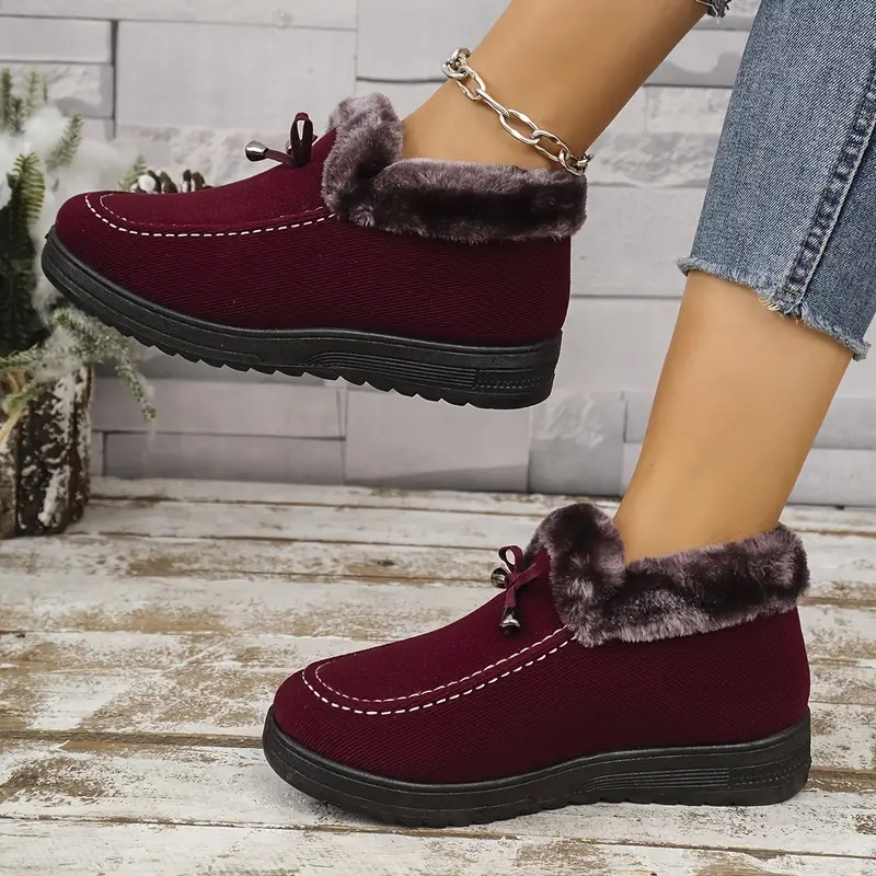 Women's Cozy Fleece-Lined Ankle Boots