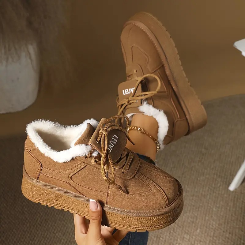 Women's Anti-Slip Fluffy Lining Snow Boots