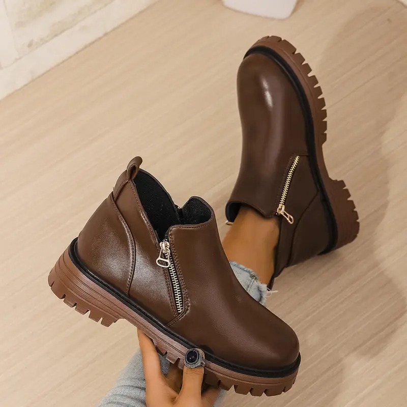 Women's Zipper Closure Ankle Boots