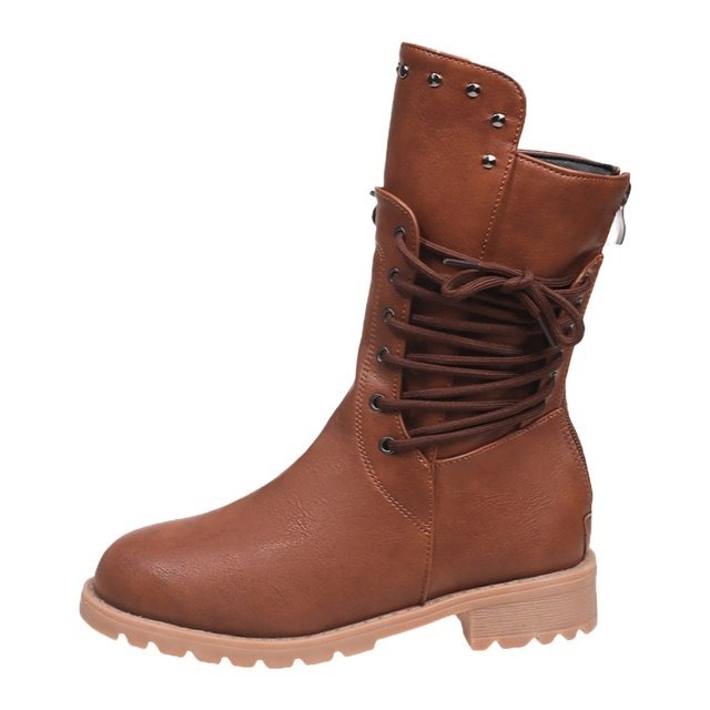 Women's Mid Calf Boots Vintage Ankle Boots