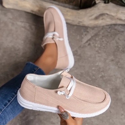 Women's Lace Up Canvas Loafer