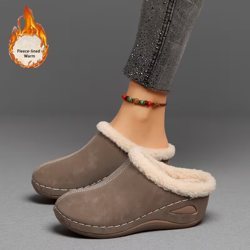 Women's Cozy Fleece Lined Slip-On Loafers