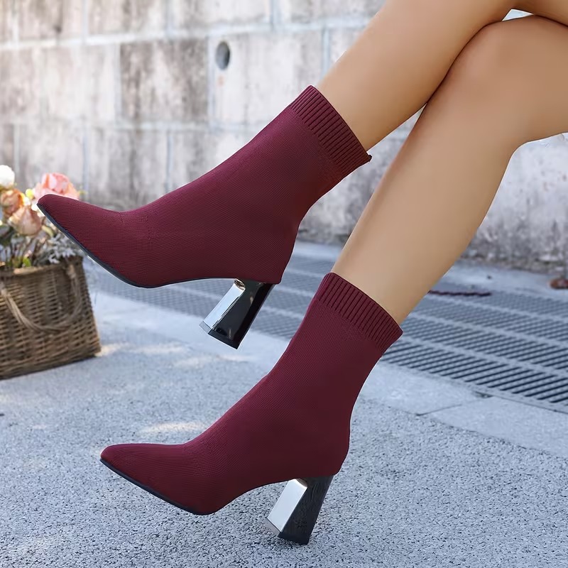 Women's Chunky Heel Party Pumps