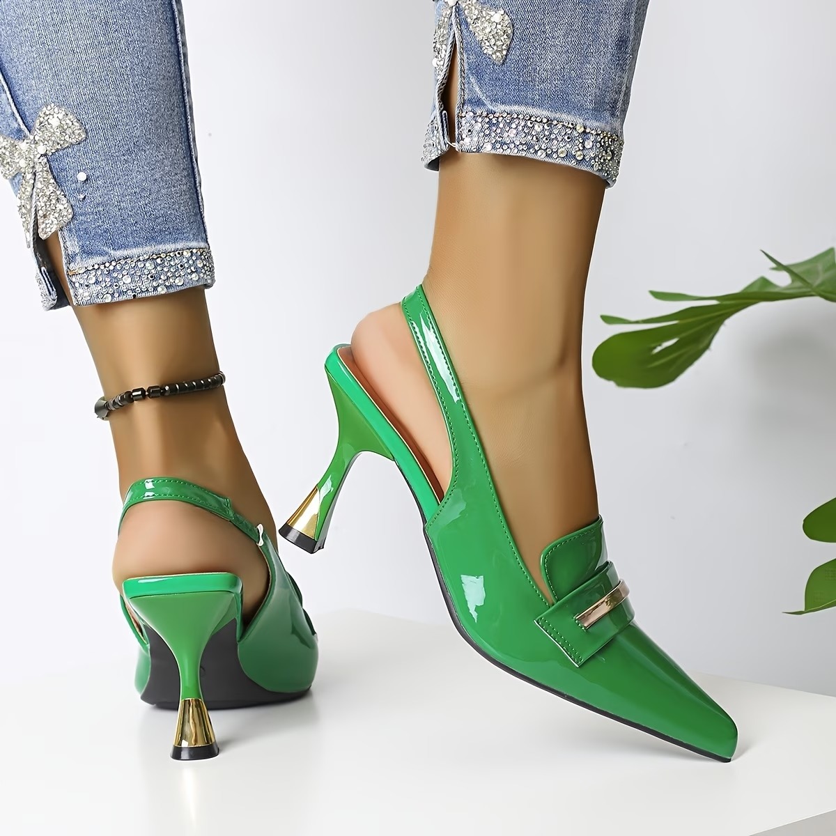 Women's Elegant Slingback Heeled Sandals