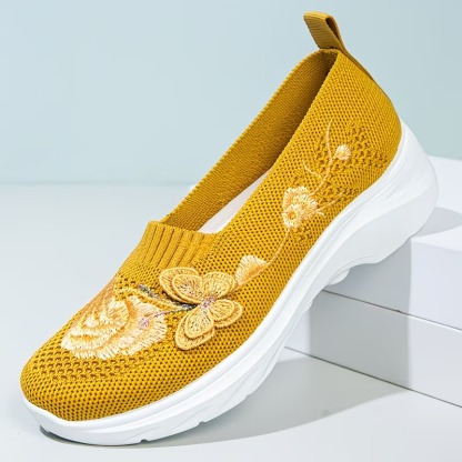 Women's Butterfly Embroidered Loafers