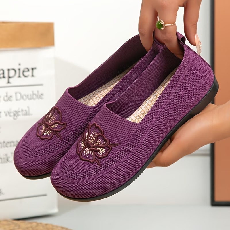 Women's Flying Mesh Floral Mom Shoes