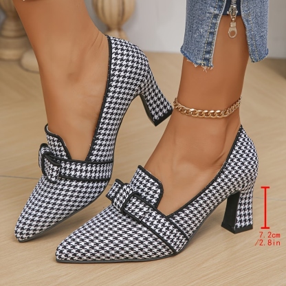 Women's Checkered Casual Loafers