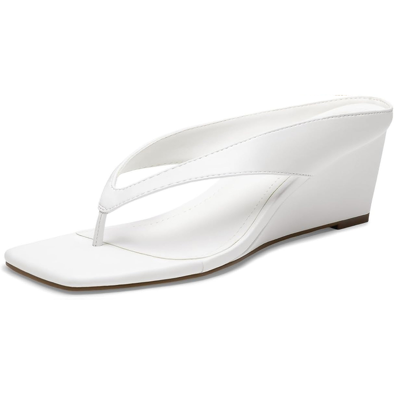 Women's Athlefit Trendy Dressy Low Wedge Sandals