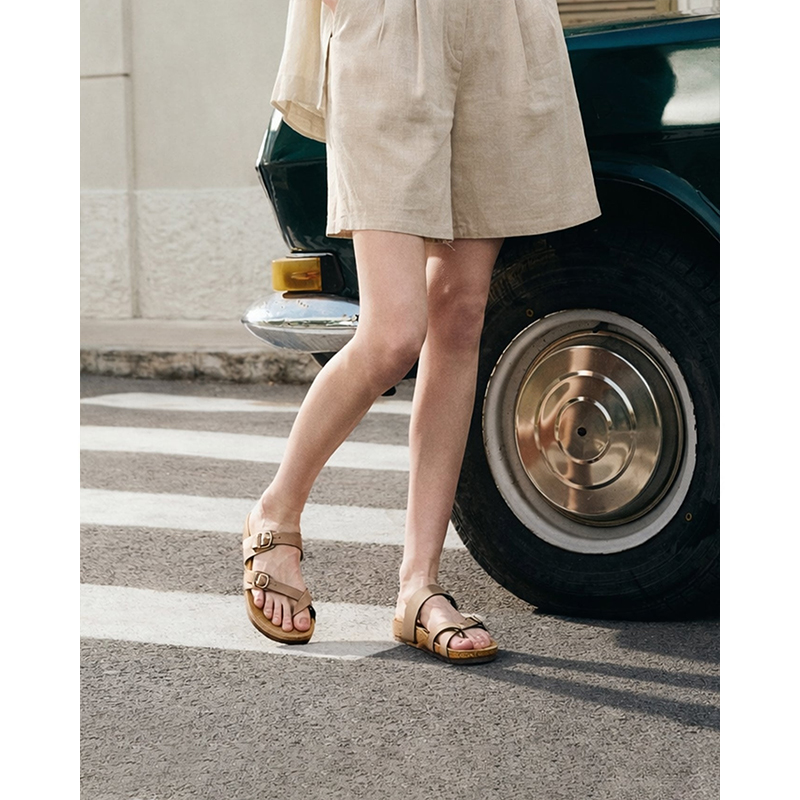 Women's Soft Cork Footbed Slide Sandals